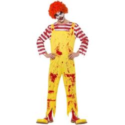 Horror clown kostuum rood/geel voor heren 48-50 (M)