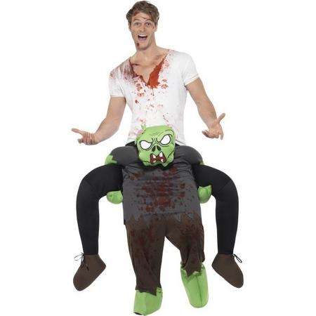Instapkostuum zombie voor volwassenen - Halloween/ horror verkleedpak