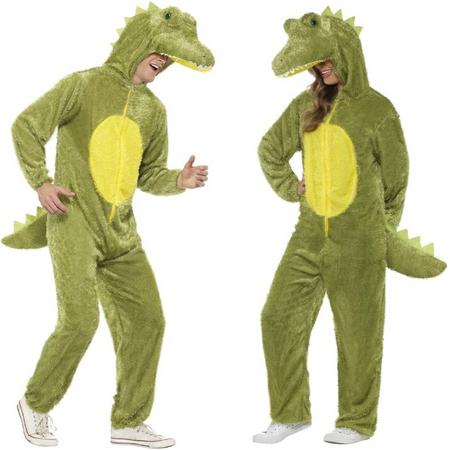 Krokodil onesie kostuum voor volwassenen - dierenpak 40-42 (M)
