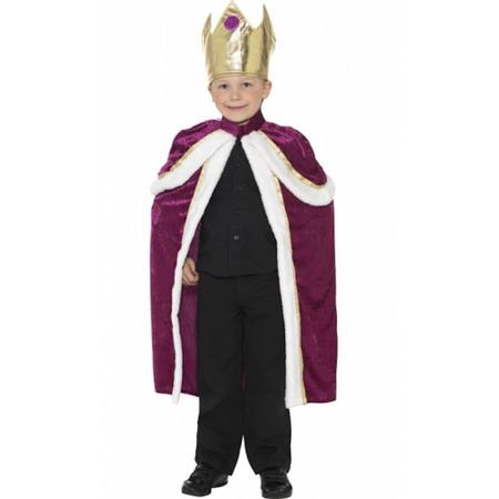 Paars Koning kostuum voor kinderen 110-122 (4-6 jaar)