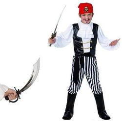 Piraten verkleedpak / kostuum - maat L met zwaard voor kinderen