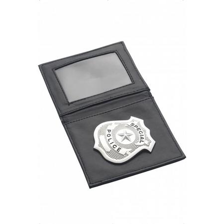 Politie badge in portefeuille