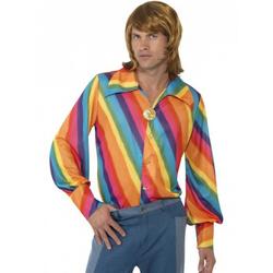 Regenboog 70s shirt 48-50 (m)