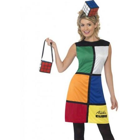 Rubiks kubus jurk met hoed en tas 36-38 (s)
