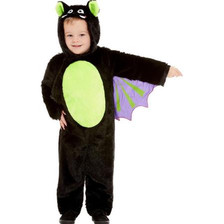 SMIFFYS - Pluche vleermuis kostuum voor kinderen - 84/90 (1-2 jaar) - Kinderkostuums