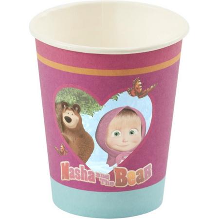 Smiffys Feestdecoratie Masha and The Bear Tableware Party Cups Multicolours