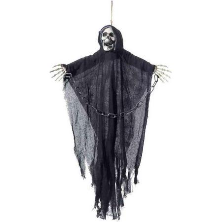 Smiffys Halloween Decoratie Hanging Reaper Skeleton Zwart