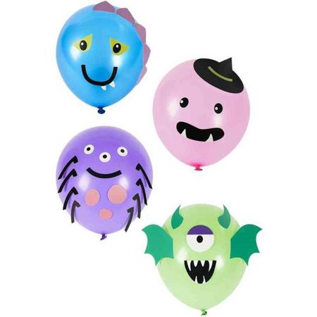 Smiffys Halloween Decoratie Monster Tableware - Party Balloons Multicolours