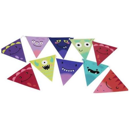 Smiffys Halloween Decoratie Monster Tableware - Party Bunting Multicolours