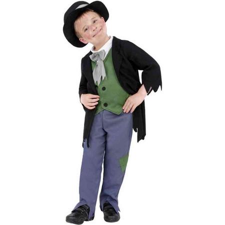 Smiffys Kinder Kostuum -Kids tm 12 jaar- Dodgy Victorian Boy Zwart