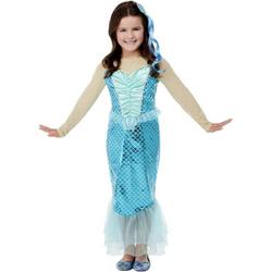   Kinder Kostuum -Kids tm 12 jaar- Mermaid Blauw