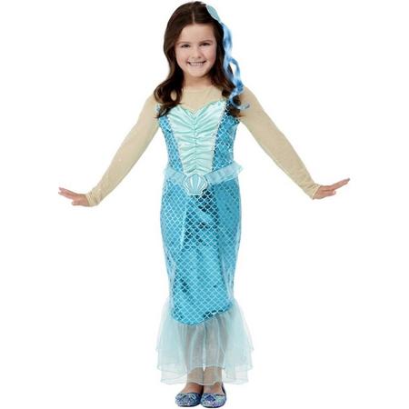 Smiffys Kinder Kostuum -Kids tm 12 jaar- Mermaid Blauw