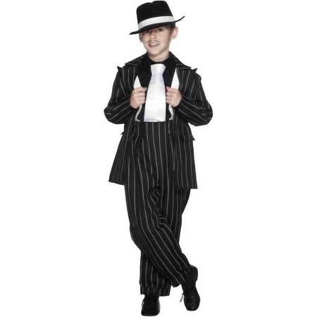 Smiffys Kinder Kostuum -Kids tm 14 jaar- Zoot Suit Zwart