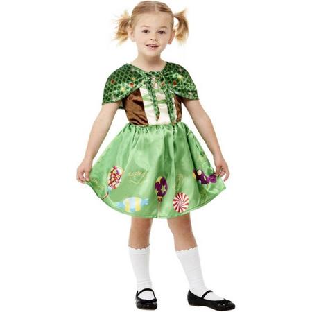 Smiffys Kinder Kostuum -Kids tm 2 jaar- Toddler Gretel Groen