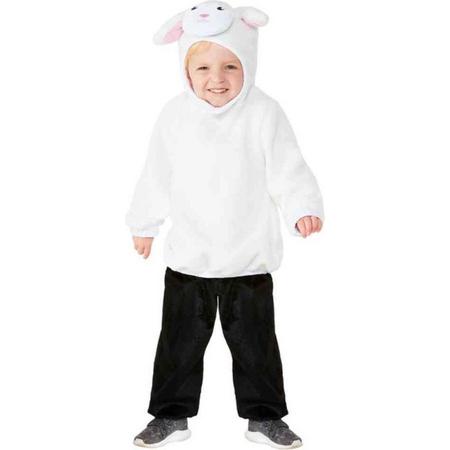 Smiffys Kinder Kostuum -Kids tm 2 jaar- Toddler Lamb Wit