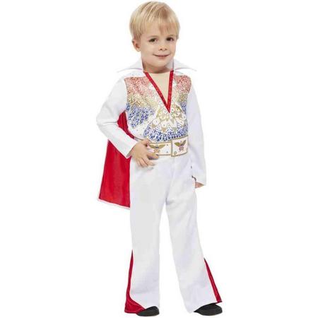 Smiffys Kinder Kostuum -Kids tm 4 jaar- Elvis Toddler Wit