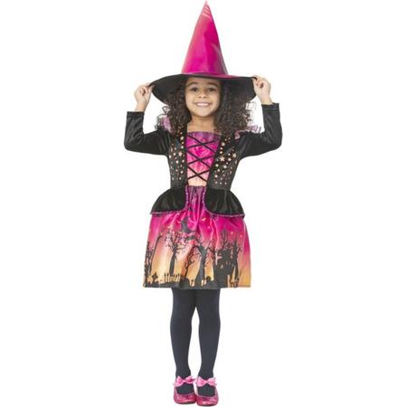 Smiffys Kinder Kostuum -Kids tm 4 jaar- Sunset Witch Multicolours