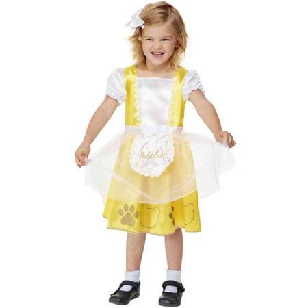 Smiffys Kinder Kostuum -Kids tm 4 jaar- Toddler Goldilocks Geel
