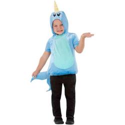   Kinder Kostuum -Kids tm 4 jaar- Toddler Narwhal Blauw