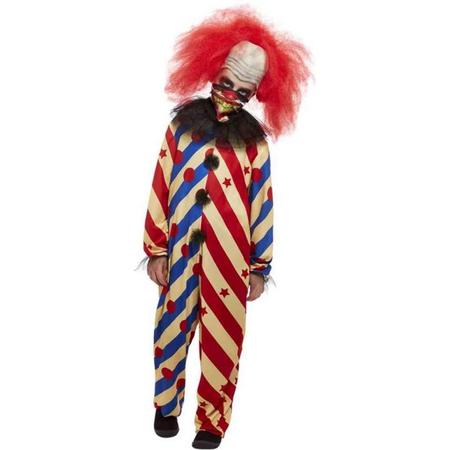Smiffys Kinder Kostuum -Kids tm 6 jaar- Creepy Clown Rood/Blauw