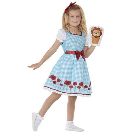Smiffys Kinder Kostuum -Kids tm 6 jaar- Deluxe Country Girl Blauw
