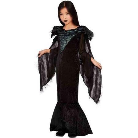 Smiffys Kinder Kostuum -Kids tm 6 jaar- Deluxe Raven Princess Zwart