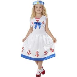   Kinder Kostuum -Kids tm 6 jaar- High Seas Sailor Wit
