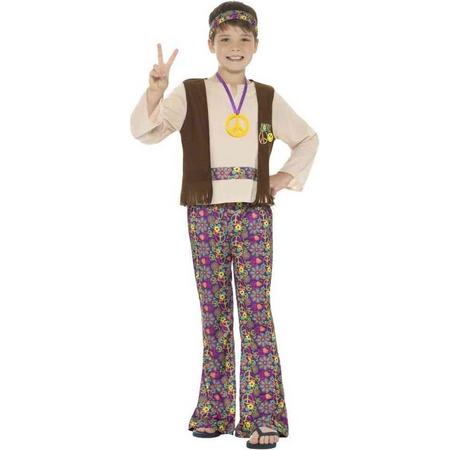 Smiffys Kinder Kostuum -Kids tm 6 jaar- Hippie Boy Multicolours