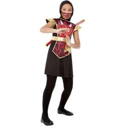   Kinder Kostuum -Kids tm 6 jaar- Ninja Warrior Rood/Zwart