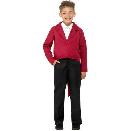 Smiffys Kinder Kostuum -Kids tm 6 jaar- Tailcoat Rood