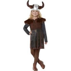   Kinder Kostuum -Kids tm 6 jaar- Viking Princess Bruin