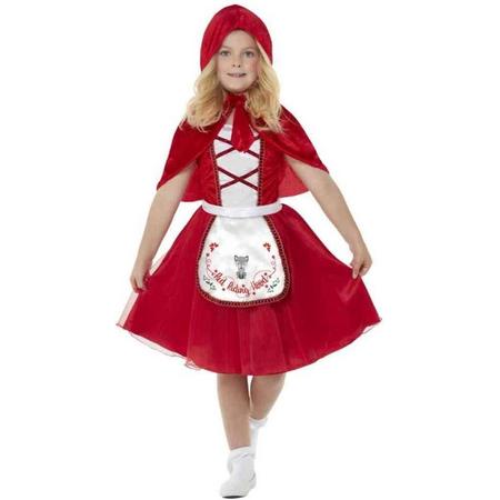 Smiffys Kinder Kostuum -Kids tm 9 jaar- Little Red Wolf Rood