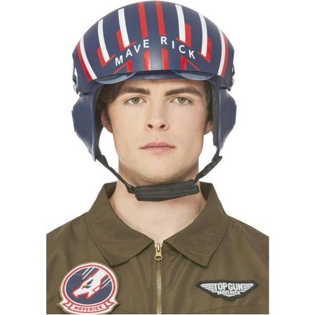 Smiffys Kostuum Helm Top Gun Maverick Blauw