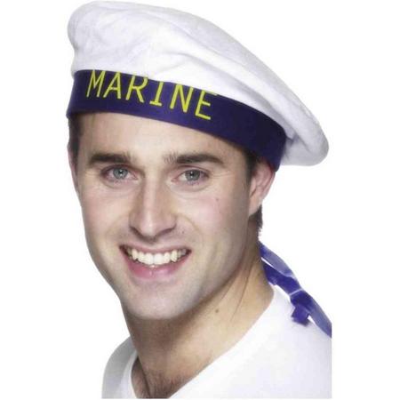 Smiffys Kostuum Hoed Marine Sailor Wit
