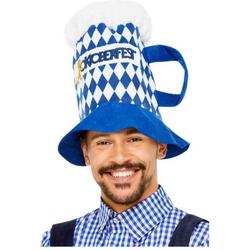   Kostuum Hoed Oktoberfest Beer Chequered Blauw/Wit