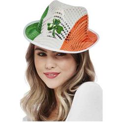   Kostuum Hoed Paddys Day Irish Flag Sequin Trilby Multicolours