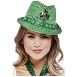   Kostuum Hoed Paddys Day Light Up Sequin Trilby Groen