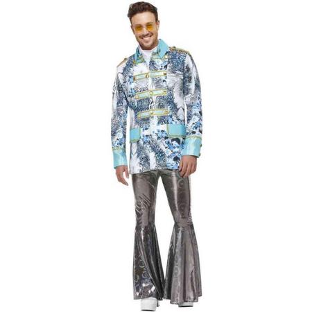 Smiffys Kostuum Jacket -XL- Carnival Wit/Blauw