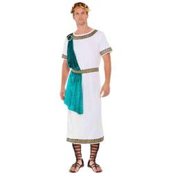   Kostuum -L- Deluxe Roman Empire Emperor Toga Wit