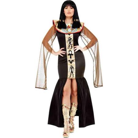Smiffys Kostuum -L- Egyptian Goddess Zwart/Goudkleurig