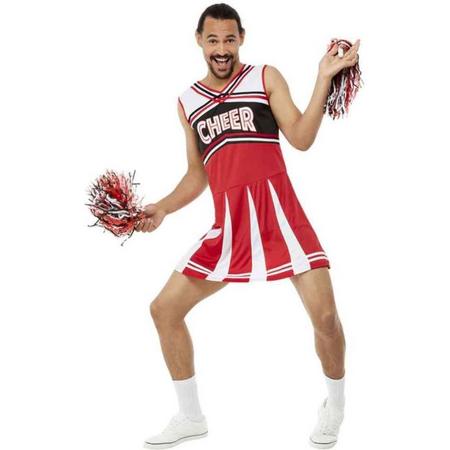 Smiffys Kostuum -M- Give Me A...Cheerleader Rood/Wit