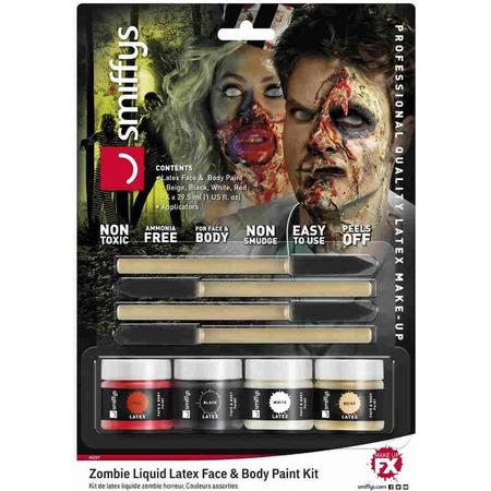 Smiffys Kostuum Makeup Kit Zombie Liquid Latex Multicolours
