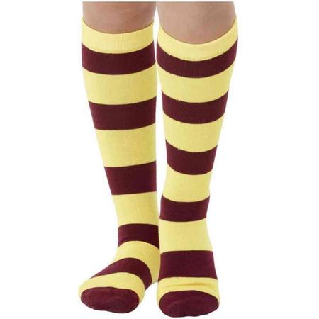 Smiffys Kostuum Sokken Kids Stripy Geel/Rood