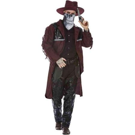 Smiffys Kostuum -XL- Deluxe Dark Spirit Western Cowboy Rood/Zwart