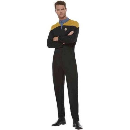 Smiffys Kostuum -XL- Star Trek - Voyager Operations Uniform Zwart/Goudkleurig