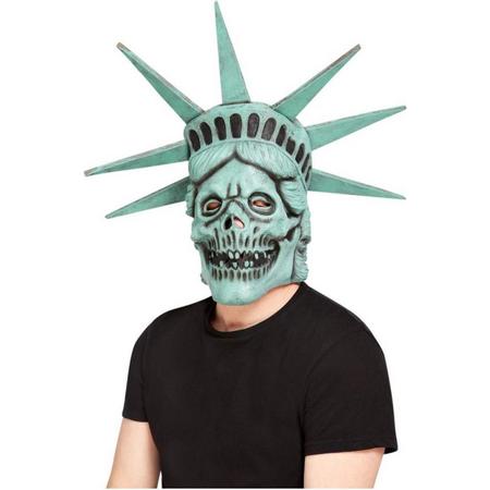 Smiffys Masker Liberty Skull Overhead Groen