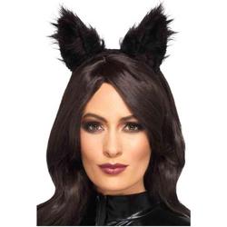   Oren haarband Long Pile Fur Cat Zwart