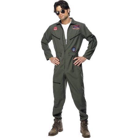 Top Gun overal & zonnebril - Piloten kostuum heren - Maat XL - 56-58