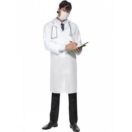 Voordelig dokters kostuum met mondkapje 52-54 (l)