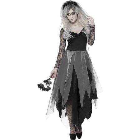 Zombie bruidsjurk voor dames - Halloween / horror kostuum 36-38 (S)